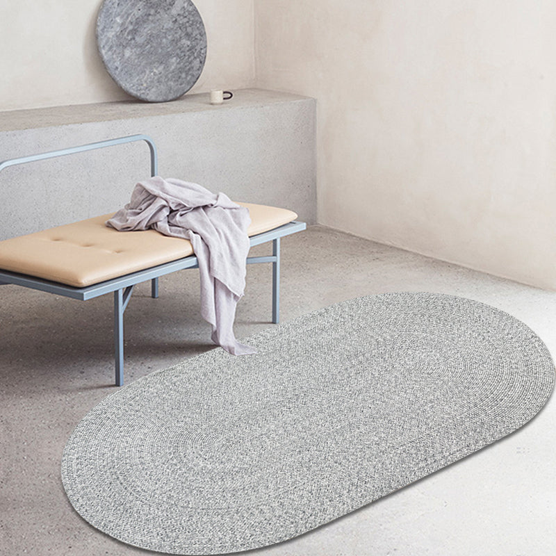 Grey Solid Color Rug Sisal Rural Rug Pet Friendly Washable Non-Slip Area Rug for Bedroom Clearhalo 'Area Rug' 'Rug' 1812391