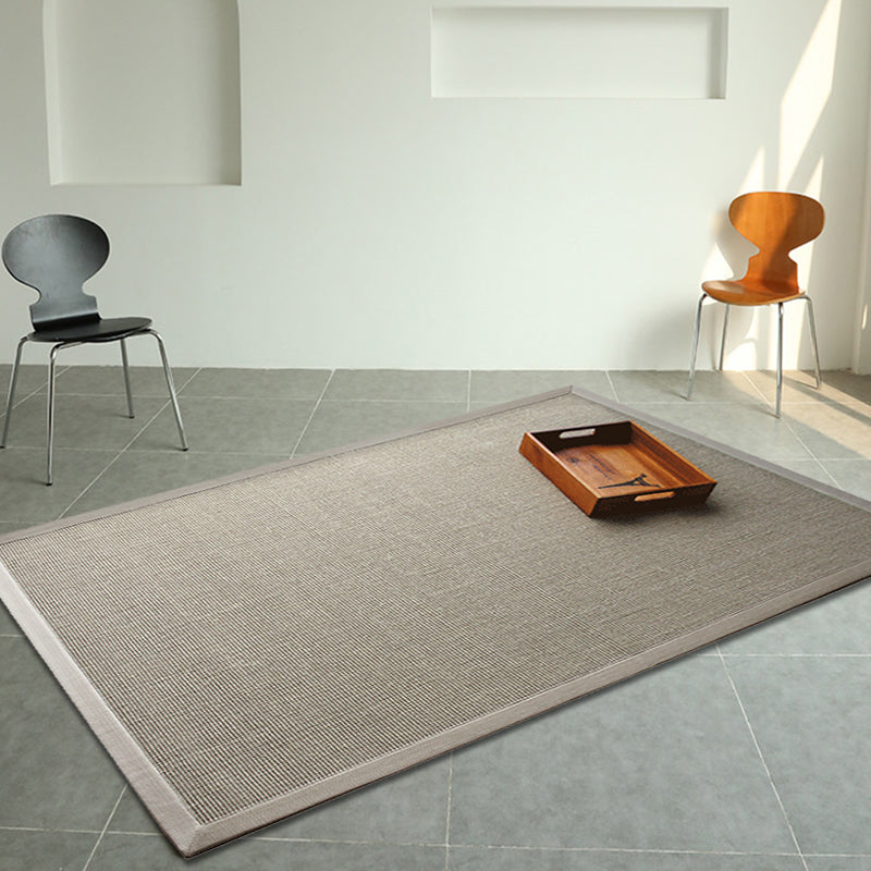 Casual Plain Rug Beige Rural Rug Jute Pet Friendly Washable Non-Slip Area Rug for Decoration Clearhalo 'Area Rug' 'Rug' 1812401