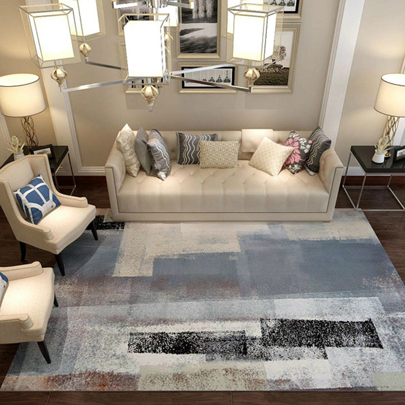 Industrial Brushstroke Painting Pattern Rug Multicolor Polyester Rug Non-Slip Pet Friendly Washable Are Rug for Bedroom Grey Clearhalo 'Area Rug' 'Rug' 1812481