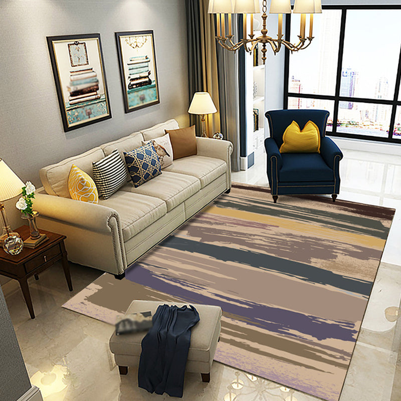 Multicolor Abstract Rug with Brushstroke Rug Polyester Industrial Rug Pet Friendly Washable Non-Slip Area Rug for Living Room Grey Clearhalo 'Area Rug' 'Rug' 1812489