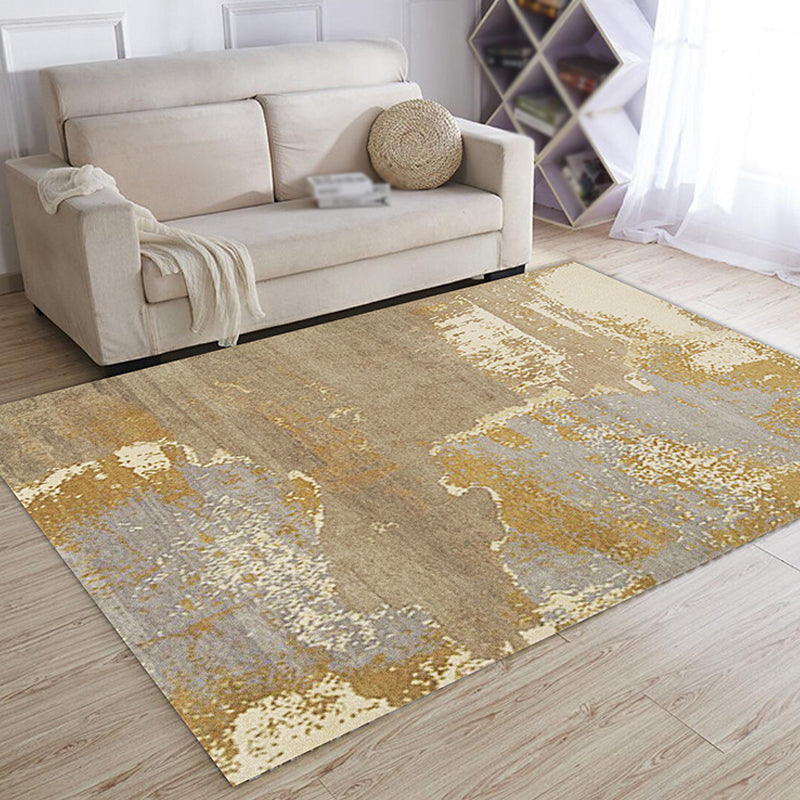 Fancy Abstract Rug Multicolor Industrial Rug Polyester Pet Friendly Washable Non-Slip Area Rug for Bedroom Yellow Clearhalo 'Area Rug' 'Rug' 1812544