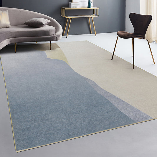 Beige and Blue Colorblock Rug Chenille Modern Rug Pet Friendly Washable Non-Slip Area Rug for Living Room Clearhalo 'Area Rug' 'Rug' 1812592