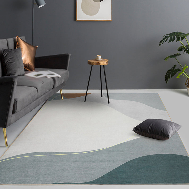 Green and Brown Colorblock Rug Chenille Modern Rug Pet Friendly Washable Non-Slip Area Rug for Living Room Green Clearhalo 'Area Rug' 'Rug' 1812628