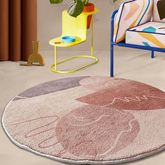 Pink Parlour Area Rug Modernist Colorblock Indoor Rug Polyester Washable Pet Friendly Carpet Clearhalo 'Area Rug' 'Rug' 1812664