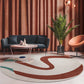Stylish Colorblock Rug Multicolor Minimalist Rug Polyester Pet Friendly Washable Non-Slip Area Rug for Bedroom Red Clearhalo 'Area Rug' 'Rug' 1812679