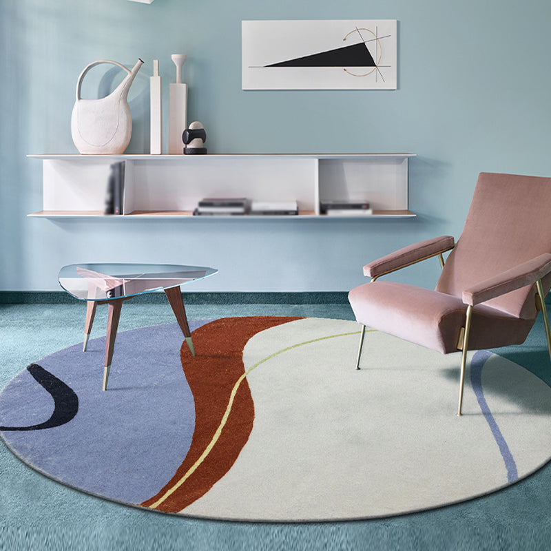 Stylish Colorblock Rug Multicolor Minimalist Rug Polyester Pet Friendly Washable Non-Slip Area Rug for Bedroom Blue Clearhalo 'Area Rug' 'Rug' 1812688