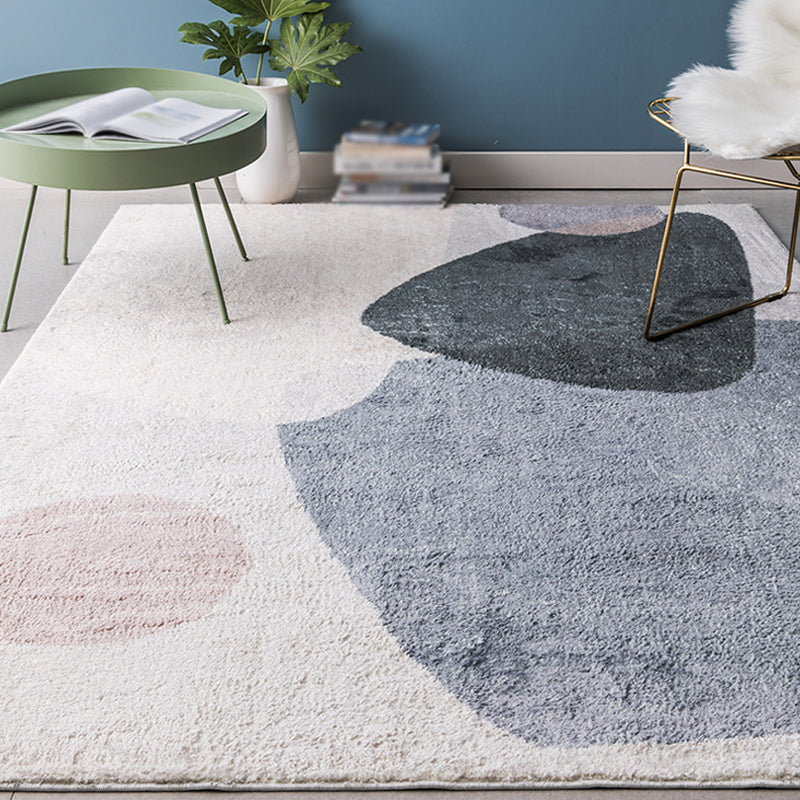 Modernist Colorblock Rug Blue Polyester Rug Non-Slip Pet Friendly Washable Area Rug for Bedroom Blue Clearhalo 'Area Rug' 'Rug' 1812733