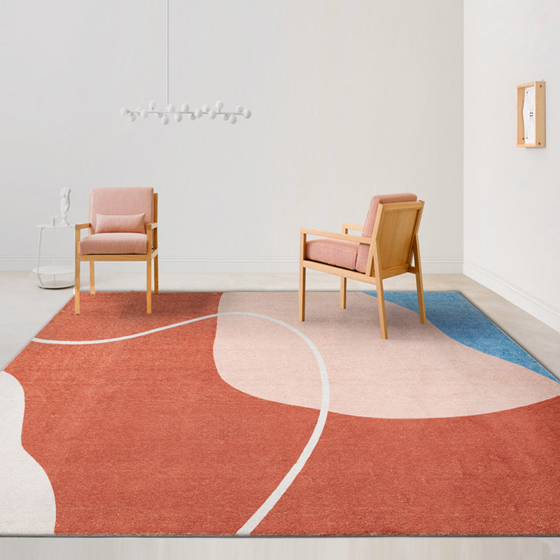 Multi-Colored Drawing Room Rug Modern Colorblock Rug Polyester Pet Friendly Carpet Red Clearhalo 'Area Rug' 'Rug' 1812759