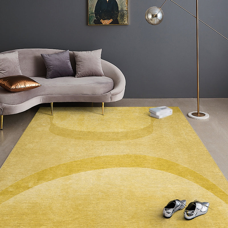 Yellow Living Room Rug Modernist Abstract Rug Chenille Washable Anti-Slip Backing Pet Friendly Carpet Yellow Clearhalo 'Area Rug' 'Modern' 'Rugs' Rug' 1812820