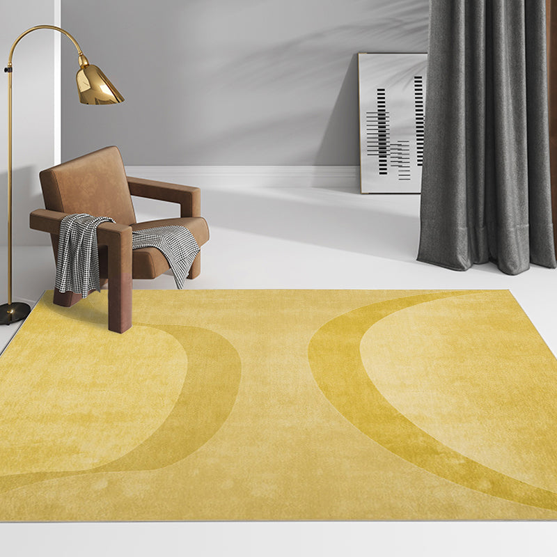 Yellow Living Room Rug Modernist Abstract Rug Chenille Washable Anti-Slip Backing Pet Friendly Carpet Clearhalo 'Area Rug' 'Modern' 'Rugs' Rug' 1812821