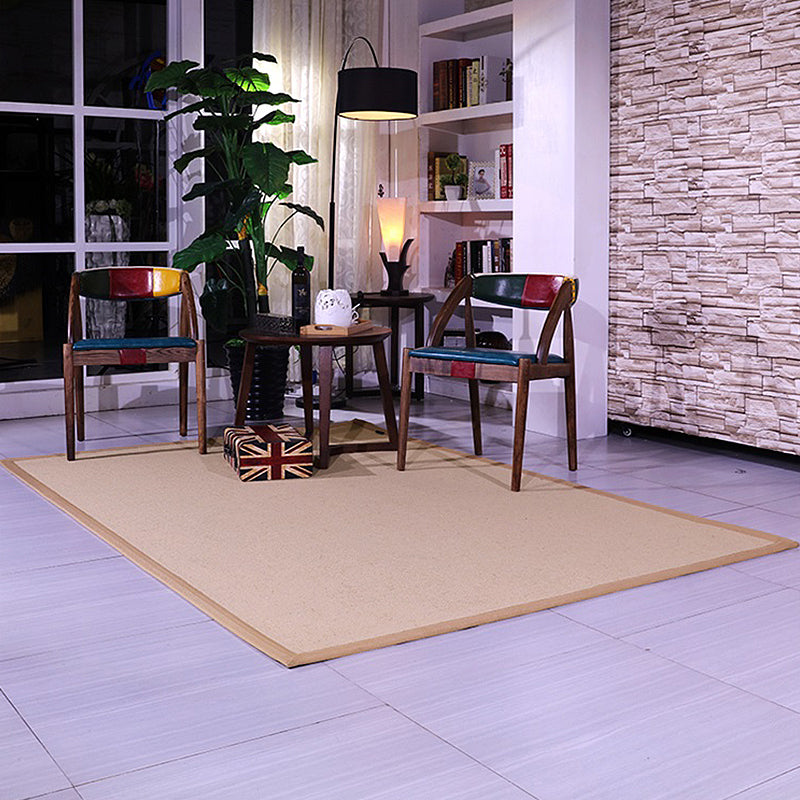 Brown Solid Color Rug Sisal Rural Rug Pet Friendly Washable Non-Slip Area Rug for Bedroom Clearhalo 'Area Rug' 'Rug' 1813097