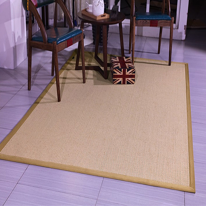 Brown Solid Color Rug Sisal Rural Rug Pet Friendly Washable Non-Slip Area Rug for Bedroom Clearhalo 'Area Rug' 'Rug' 1813099