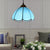 Tiffany-Style Scallop Pendulum Light 1 Head Handcrafted Art Glass Suspension Lamp in Yellow/Blue for Stair Blue Clearhalo 'Ceiling Lights' 'Chandeliers' 'Industrial' 'Middle Century Pendants' 'Pendant Lights' 'Pendants' 'Tiffany close to ceiling' 'Tiffany Pendants' 'Tiffany' Lighting' 181506