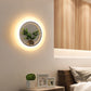 Acrylic Ring Wall Lamp with Plant Deco Contemporary Wall Light in White for Study Room White 12" Clearhalo 'Wall Lamps & Sconces' 'Wall Lights' Lighting' 181575