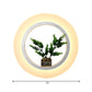 Acrylic Ring Wall Lamp with Plant Deco Contemporary Wall Light in White for Study Room Clearhalo 'Wall Lamps & Sconces' 'Wall Lights' Lighting' 181579