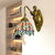 Peacock Tail Sconce Light Tiffany Multicolor Stained Glass 1 Head Antique Brass Wall Mount Light Antique Brass Clearhalo 'Industrial' 'Middle century wall lights' 'Tiffany wall lights' 'Tiffany' 'Wall Lamps & Sconces' 'Wall Lights' Lighting' 181605