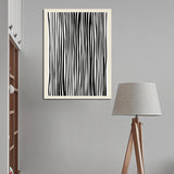 Vertical Stripes Pattern Wall Decor in Dark Minimalism Style Painting for Guest Room Black Clearhalo 'Art Gallery' 'Canvas Art' 'Contemporary Art Gallery' 'Contemporary Art' 'Minimalism' 'Minimalist Art Gallery' 'Scandinavian' Arts' 1819614