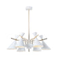 Metal Horn Shape Chandelier Six Lights Nordic Style Pendant Lamp for Girls Bedroom Clearhalo 'Ceiling Lights' 'Chandeliers' Lighting' options 182058