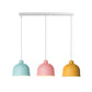 Metal Bowl Shape Pendant Light Dining Room 1 Head Macaron Style Hanging Lamp Clearhalo 'Ceiling Lights' 'Pendant Lights' 'Pendants' Lighting' 182177