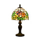 Rustic Bowl Table Lamp Stained Glass 1 Light Accent Table Lamp with Flower Pattern for Bedside Clearhalo 'Lamps' 'Table Lamps' Lighting' 182293