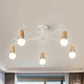Branch Shape Living Room Chandelier Metal Multi Heads Nordic Stylish Pendant Light 5 White Clearhalo 'Ceiling Lights' 'Chandeliers' Lighting' options 182341_dda77f68-50de-48ab-8d8b-4ae916b2b0b4