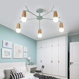 Branch Shape Living Room Chandelier Metal Multi Heads Nordic Stylish Pendant Light Clearhalo 'Ceiling Lights' 'Chandeliers' Lighting' options 182346