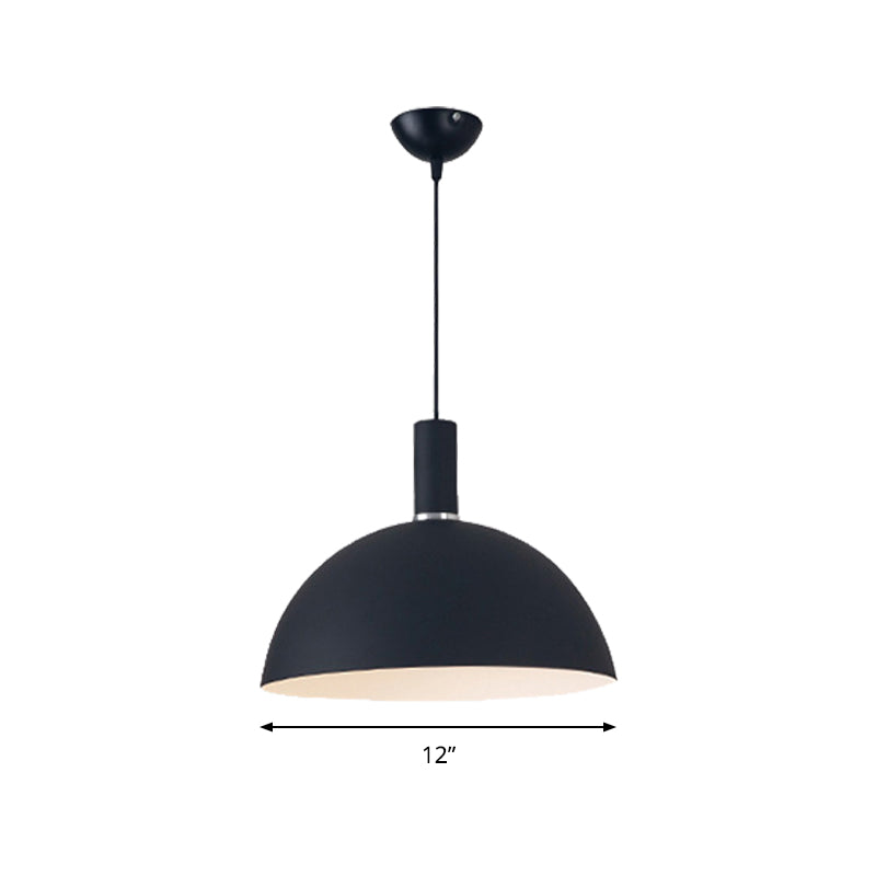 Aluminum Hemisphere Pendant Lamp One Light Contemporary Pendant Light for Dining Room Clearhalo 'Ceiling Lights' 'Modern Pendants' 'Modern' 'Pendant Lights' 'Pendants' Lighting' 182358