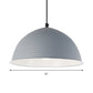 Cafe Store Ridged Domed Pendant Light Aluminum 12"/16" W 1 Light Nordic Style Suspension Lamp in Blue/Green/Yellow Clearhalo 'Ceiling Lights' 'Modern Pendants' 'Modern' 'Pendant Lights' 'Pendants' Lighting' 182401