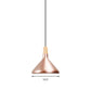 Rose Gold Pyramid Pendant Lamp 1 Head Modern Style Aluminum Hanging Lamp for Study Room Clearhalo 'Ceiling Lights' 'Modern Pendants' 'Modern' 'Pendant Lights' 'Pendants' Lighting' 182501
