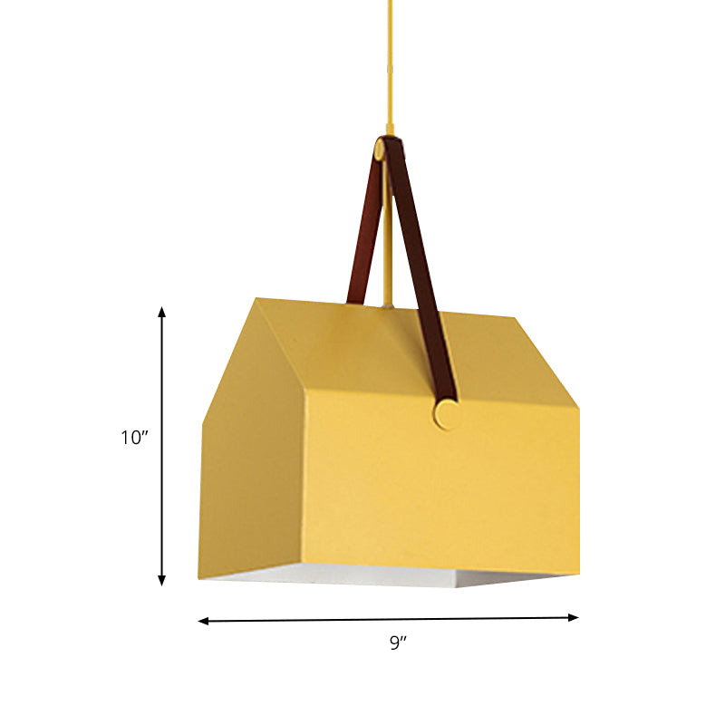 1 Bulb Bag Pendant Light Nordic Style Metal Hanging Light for Dining Room Restaurant Clearhalo 'Ceiling Lights' 'Pendant Lights' 'Pendants' Lighting' 182523