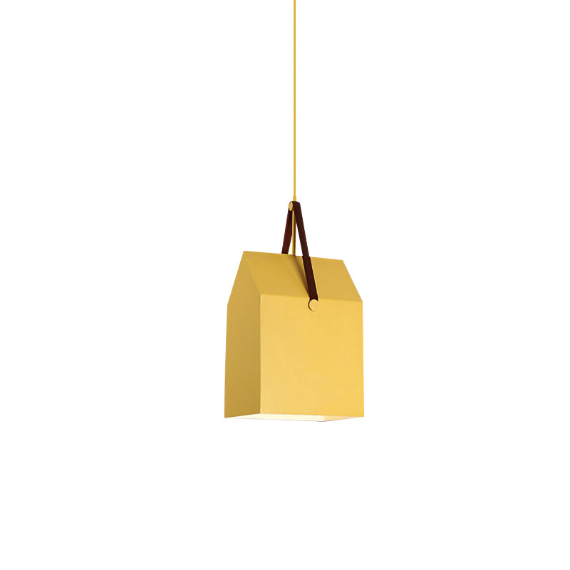1 Bulb Bag Pendant Light Nordic Style Metal Hanging Light for Dining Room Restaurant Yellow C Clearhalo 'Ceiling Lights' 'Pendant Lights' 'Pendants' Lighting' 182531_a2a7cc06-481e-43f5-926e-c933b8b82415