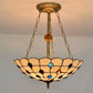Beige/Clear/Yellow Bowl Shade Semi Flush Ceiling Fixture Retro Style Stained Glass 1 Light Ceiling Light Fixture with Jewel Pattern Yellow 16" Clearhalo 'Ceiling Lights' 'Close To Ceiling Lights' 'Close to ceiling' 'Glass shade' 'Glass' 'Semi-flushmount' 'Tiffany close to ceiling' 'Tiffany' Lighting' 182596