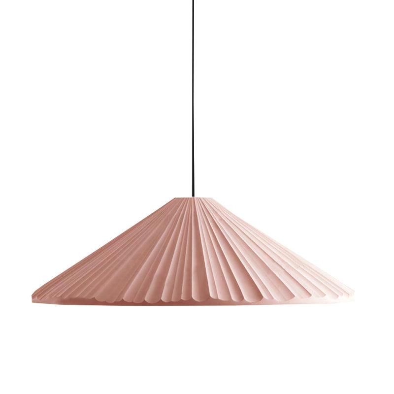 Nordic Style Fold Cone Pendant Light 1 Head Resin Hanging Light for Cafe Restaurant Clearhalo 'Ceiling Lights' 'Pendant Lights' 'Pendants' Lighting' 182677