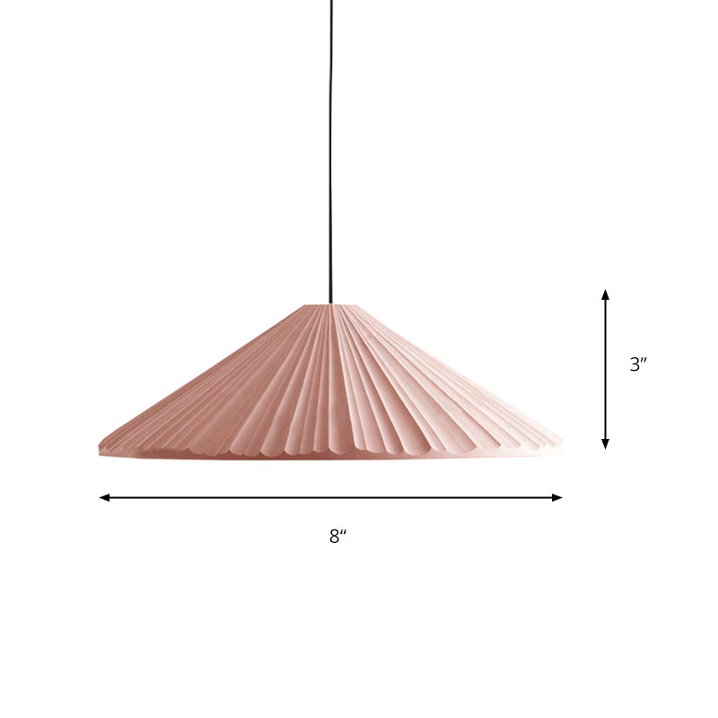 Nordic Style Fold Cone Pendant Light 1 Head Resin Hanging Light for Cafe Restaurant Clearhalo 'Ceiling Lights' 'Pendant Lights' 'Pendants' Lighting' 182680