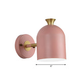 Cup Shade Dining Room Wall Lamp Metal 1 Bulb Nordic Stylish Sconce Light with Macaron Color Clearhalo 'Wall Lamps & Sconces' 'Wall Lights' Lighting' 182702