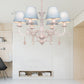 Tapered Shade Baby Bedroom Chandelier Metal Modern Stylish Hanging Light with Crystal 6 Blue Clearhalo 'Ceiling Lights' 'Chandeliers' Lighting' options 182934_d32866b3-ff07-4bd5-a1e7-a6174448213c