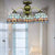 3-Light Bowl Suspension Lamp Retro Style Stained Glass Chandelier Hanging Light Fixture in Blue Blue Clearhalo 'Ceiling Lights' 'Chandeliers' 'Close To Ceiling Lights' 'Industrial' 'Middle Century Chandeliers' 'Tiffany Chandeliers' 'Tiffany close to ceiling' 'Tiffany' Lighting' 182962