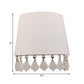 Modern Half-Drum Wall Light with Clear Crystal Fabric White Wall Lamp for Bedside Clearhalo 'Wall Lamps & Sconces' 'Wall Lights' Lighting' 182984