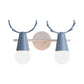2 Heads Cone Wall Light with Antlers Contemporary Metal Wall Sconce for Study Room Clearhalo 'Wall Lamps & Sconces' 'Wall Lights' Lighting' 183011