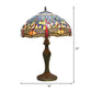Dragonfly Table Lamp Retro Stained Glass 1-Light Accent Lamp in Antique Bronze Finish for Study Clearhalo 'Lamps' 'Table Lamps' Lighting' 183096