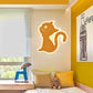 Metal Slim Kitten Wall Light Animal Macaron Colored Wall Sconce for Bedroom Kindergarten Yellow Right Clearhalo 'Wall Lamps & Sconces' 'Wall Lights' Lighting' 183230