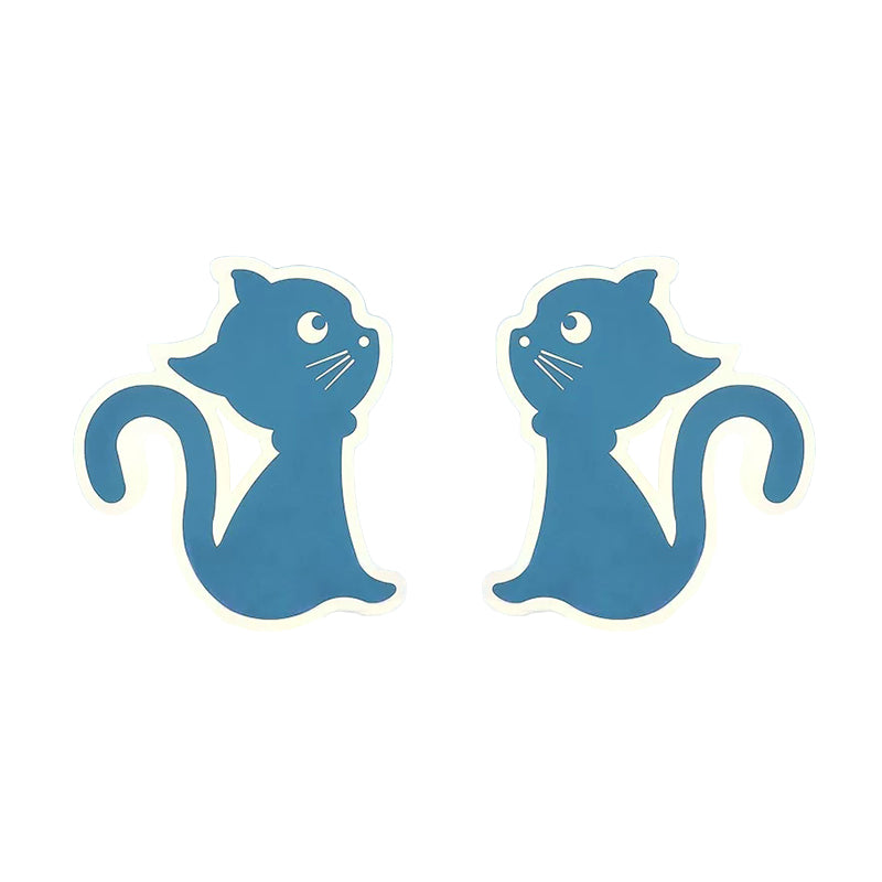 Metal Slim Kitten Wall Light Animal Macaron Colored Wall Sconce for Bedroom Kindergarten Clearhalo 'Wall Lamps & Sconces' 'Wall Lights' Lighting' 183239