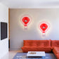 Metal Cartoon Shape Wall Light One Light Modern Style Wall Sconce for Study Room Red Hot Air Balloon Clearhalo 'Wall Lamps & Sconces' 'Wall Lights' Lighting' 183342