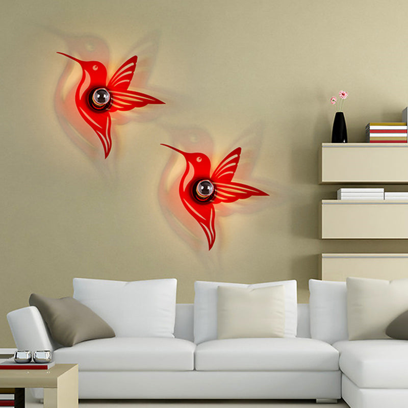 Metal Cartoon Shape Wall Light One Light Modern Style Wall Sconce for Study Room Clearhalo 'Wall Lamps & Sconces' 'Wall Lights' Lighting' 183357