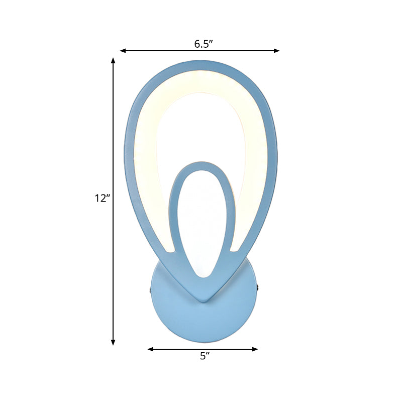 Child Bedroom Stair Wall Light Acrylic Metal Cartoon Sconce Lamp with Candy Color Clearhalo 'Wall Lamps & Sconces' 'Wall Lights' Lighting' 183445