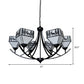 Forest Deer Living Room Chandelier Glass American Style Hanging Light in Black Clearhalo 'Ceiling Lights' 'Chandeliers' 'Industrial' 'Middle Century Chandeliers' 'Pendant Lights' 'Tiffany Chandeliers' 'Tiffany close to ceiling' 'Tiffany' Lighting' 183864