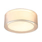 18"/19.5" Wide Drum Fabric Flush Mount Modernist 4 Lights Silver/Coffee Flush Mount Light Fixture for Bedroom Clearhalo 'Ceiling Lights' 'Close To Ceiling Lights' 'Close to ceiling' 'Flush mount' Lighting' 183894