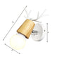 Study Room Deer Horn Wall Light Metal 1 Head Rustic Style White Sconce Light Clearhalo 'Wall Lamps & Sconces' 'Wall Lights' Lighting' 183961