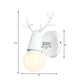 Study Room Deer Horn Wall Light Metal 1 Head Rustic Style White Sconce Light Clearhalo 'Wall Lamps & Sconces' 'Wall Lights' Lighting' 183965