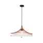 Flared Wire Shade Cafe Pendant Light Iron Single Light Modern Ceiling Pendant Lamp in Rose Gold Clearhalo 'Ceiling Lights' 'Modern Pendants' 'Modern' 'Pendant Lights' 'Pendants' Lighting' 184342